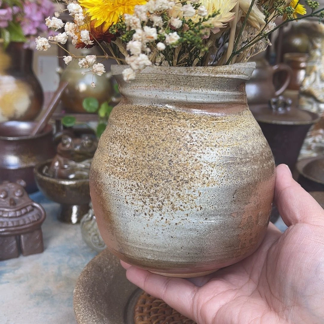 柴烧手工花瓶花器