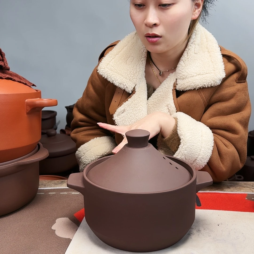 紫砂砂锅3升正品无暇