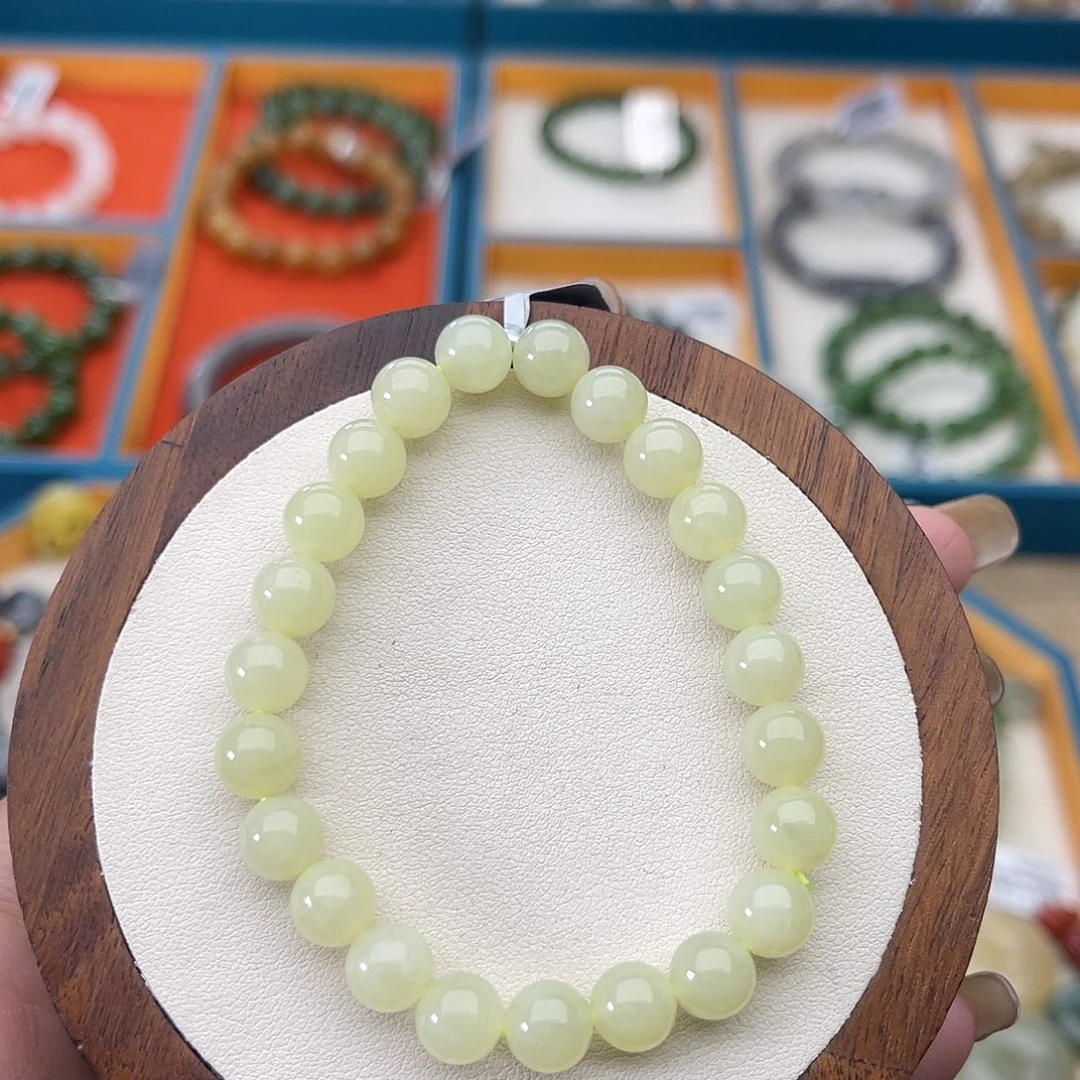 和田玉未镶嵌手串A6卡8