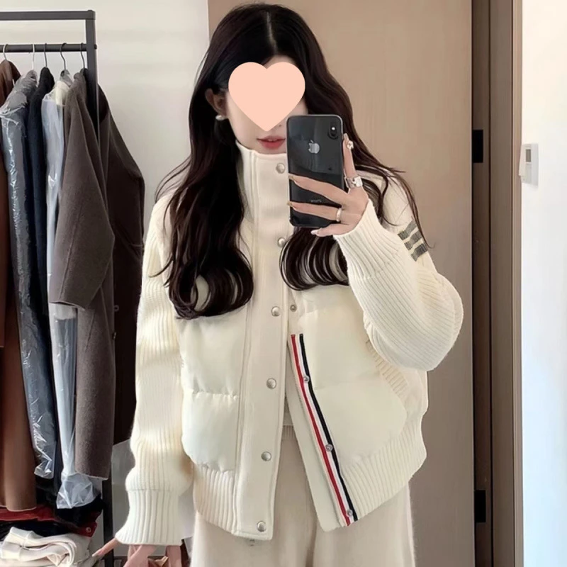 新款秋冬宽松保暖小个子韩版百搭针织小众棉袄女装棉服外套28657