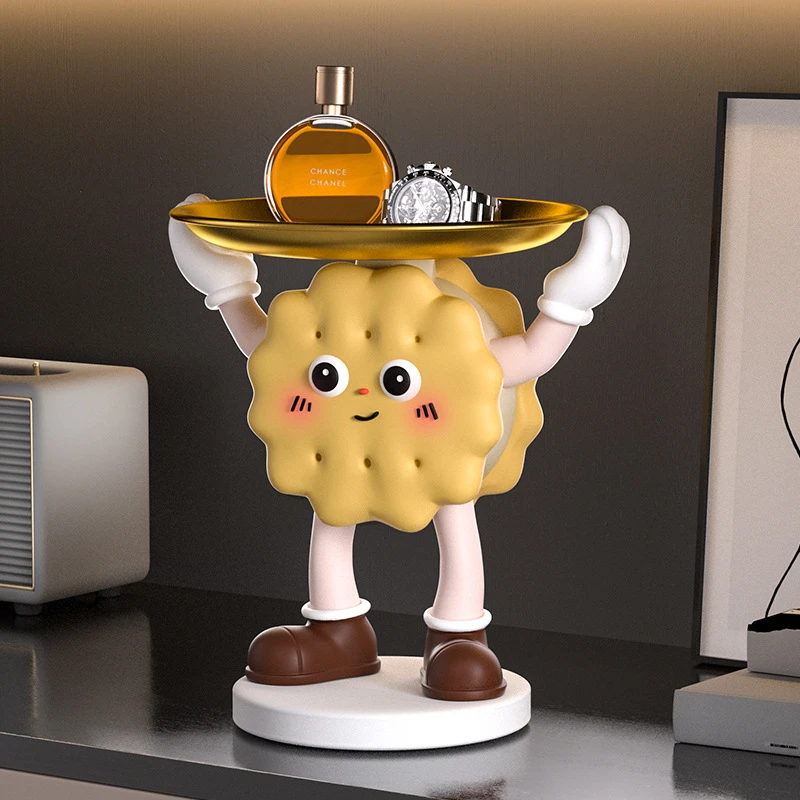 创意可爱树脂工艺品收纳礼物家居摆件玄关钥匙收纳装饰品托盘客厅