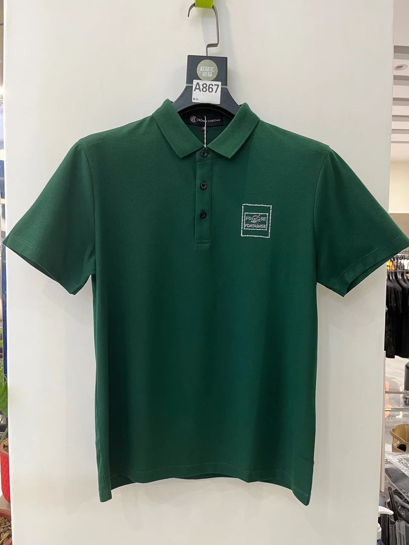 男士轻奢翻领夏季半袖纯色POLO衫短袖商务通用常规