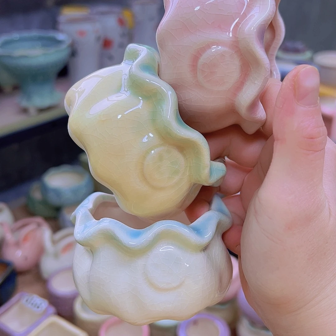 红陶陶瓷花盆当场满12包邮