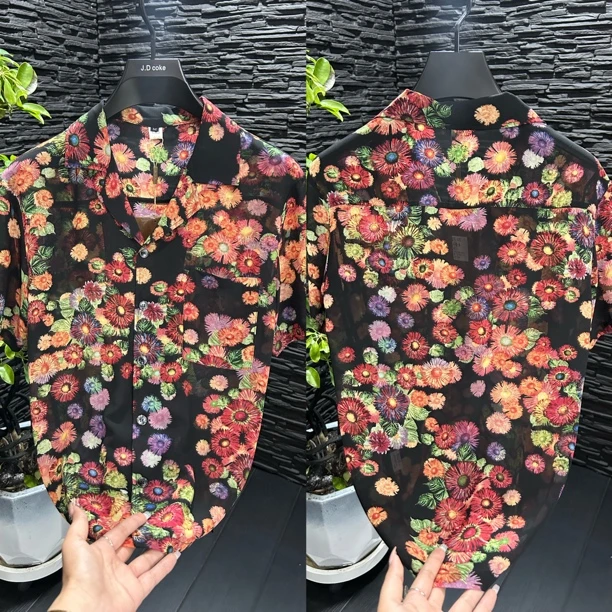 夏季新款时尚欧货高品质古巴领透气衬衫短袖/6787