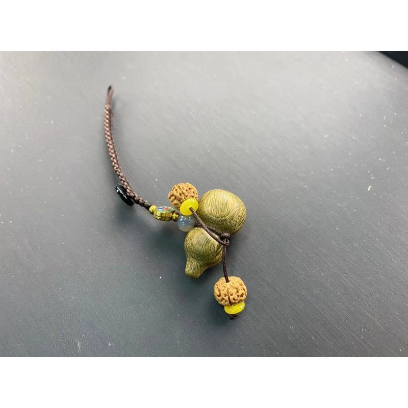 XD067 精品绿檀葫芦吊坠