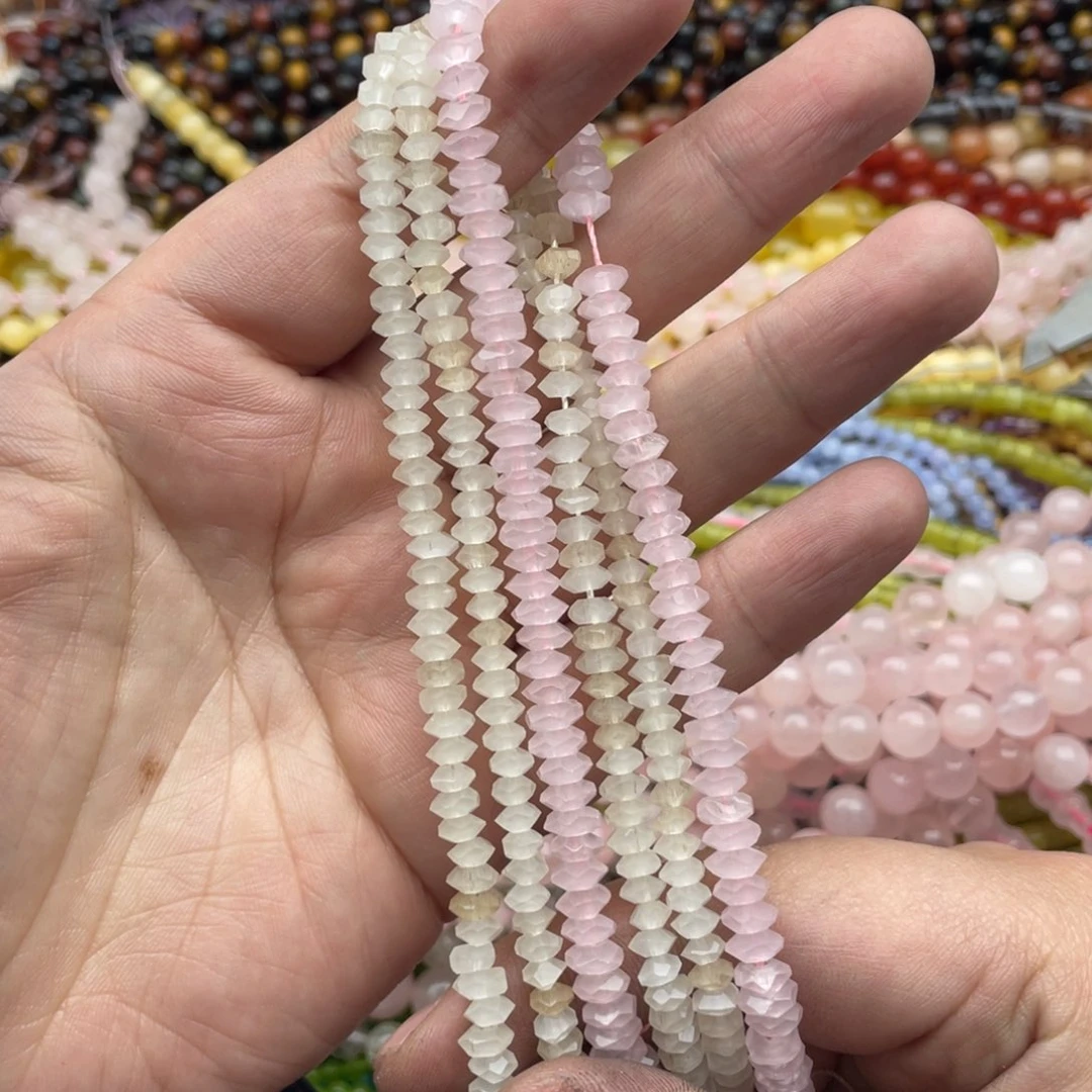 玛瑙/玉髓珠宝半成品未镶嵌打包三条猫眼切面算盘