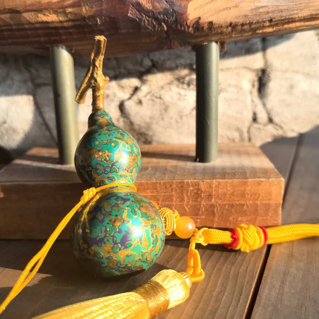 非遗犀皮金工艺大漆葫芦传统手工小葫芦车挂件中国风特色送礼摆件