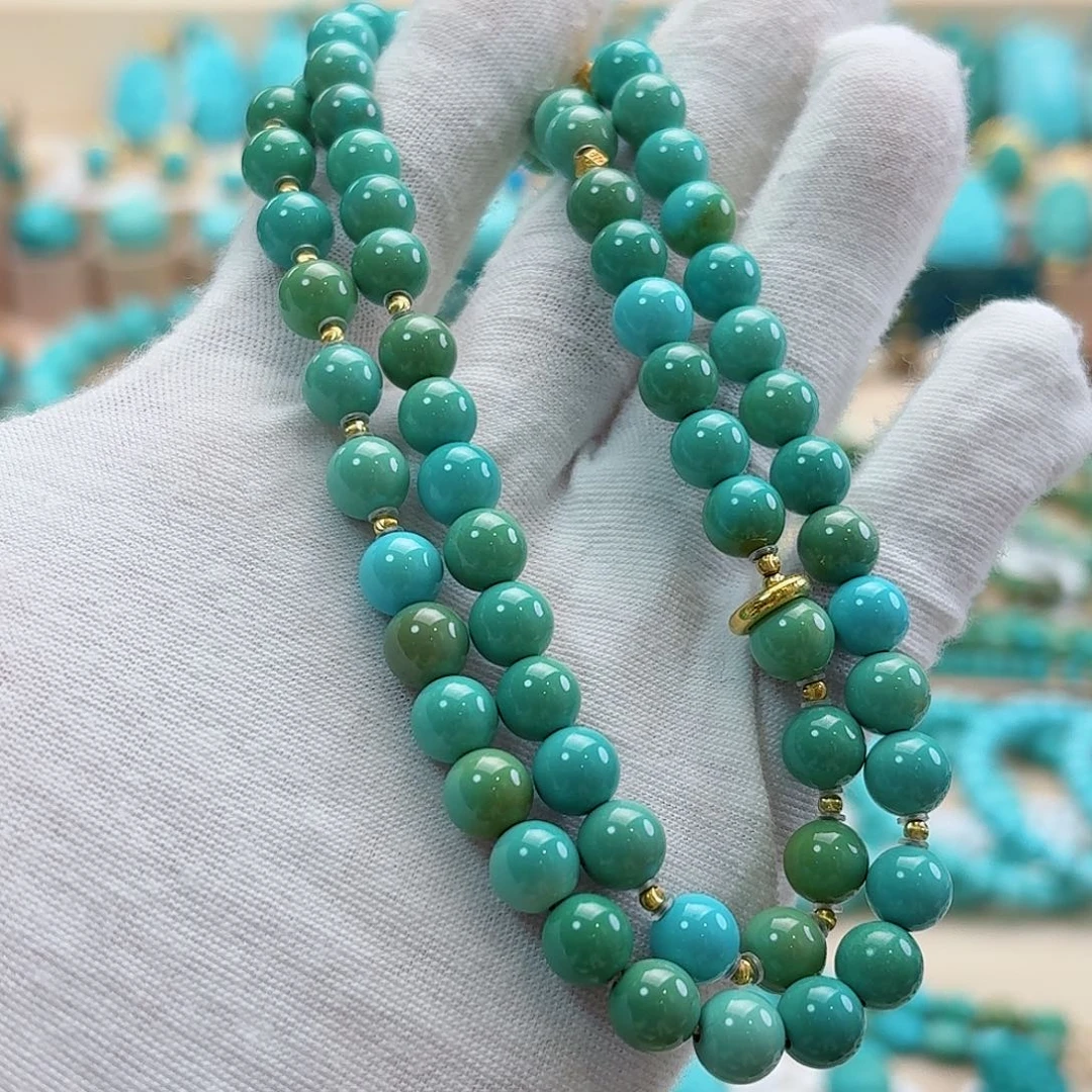 绿松石18K金镶嵌珠宝奇石7.2