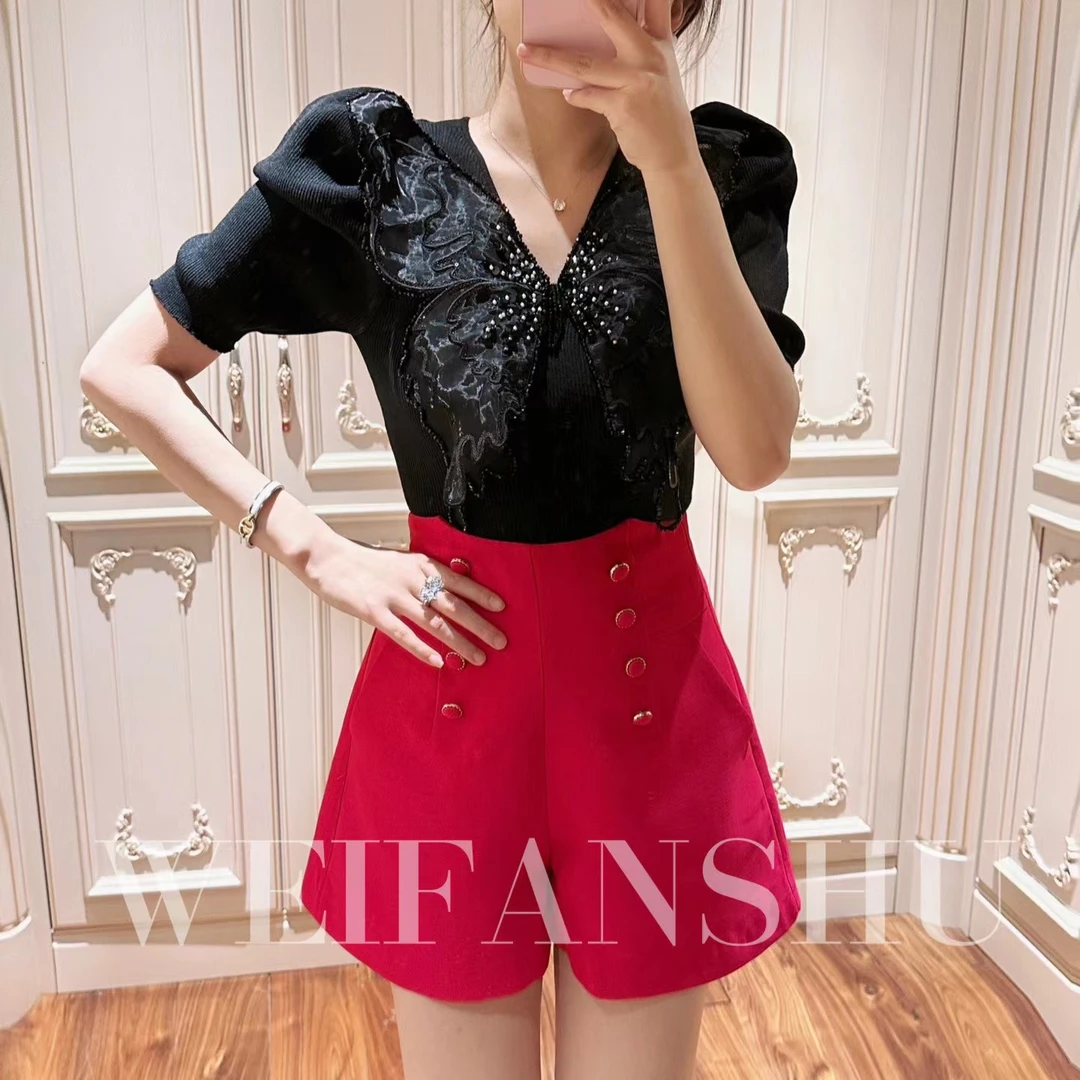 WEIFANSHU/魏凡舒露水薄荷上衣