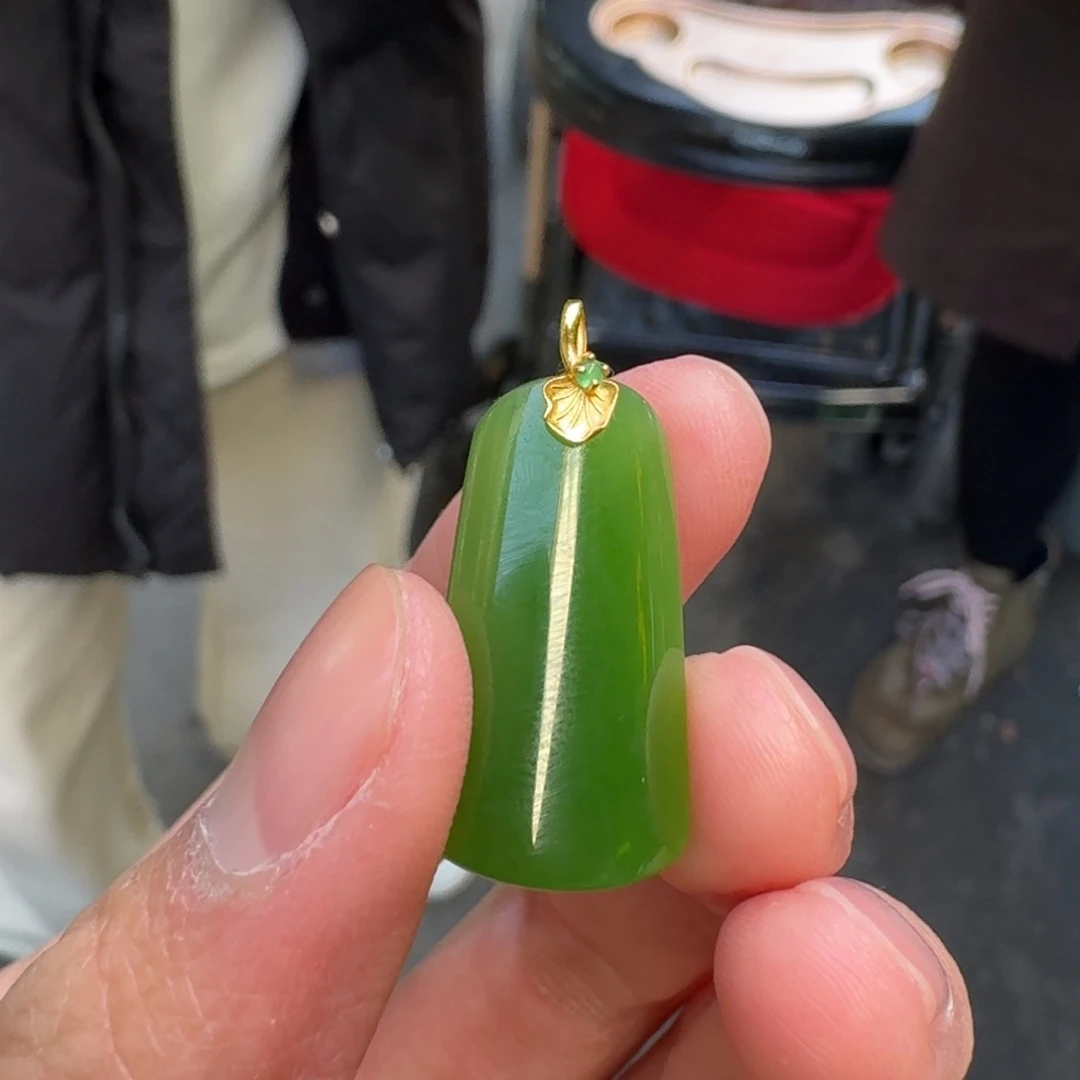 和田玉18K金镶嵌颈饰1126仙女