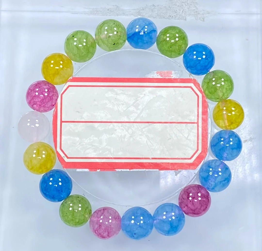 彩羽毛10mm手串发一条B41