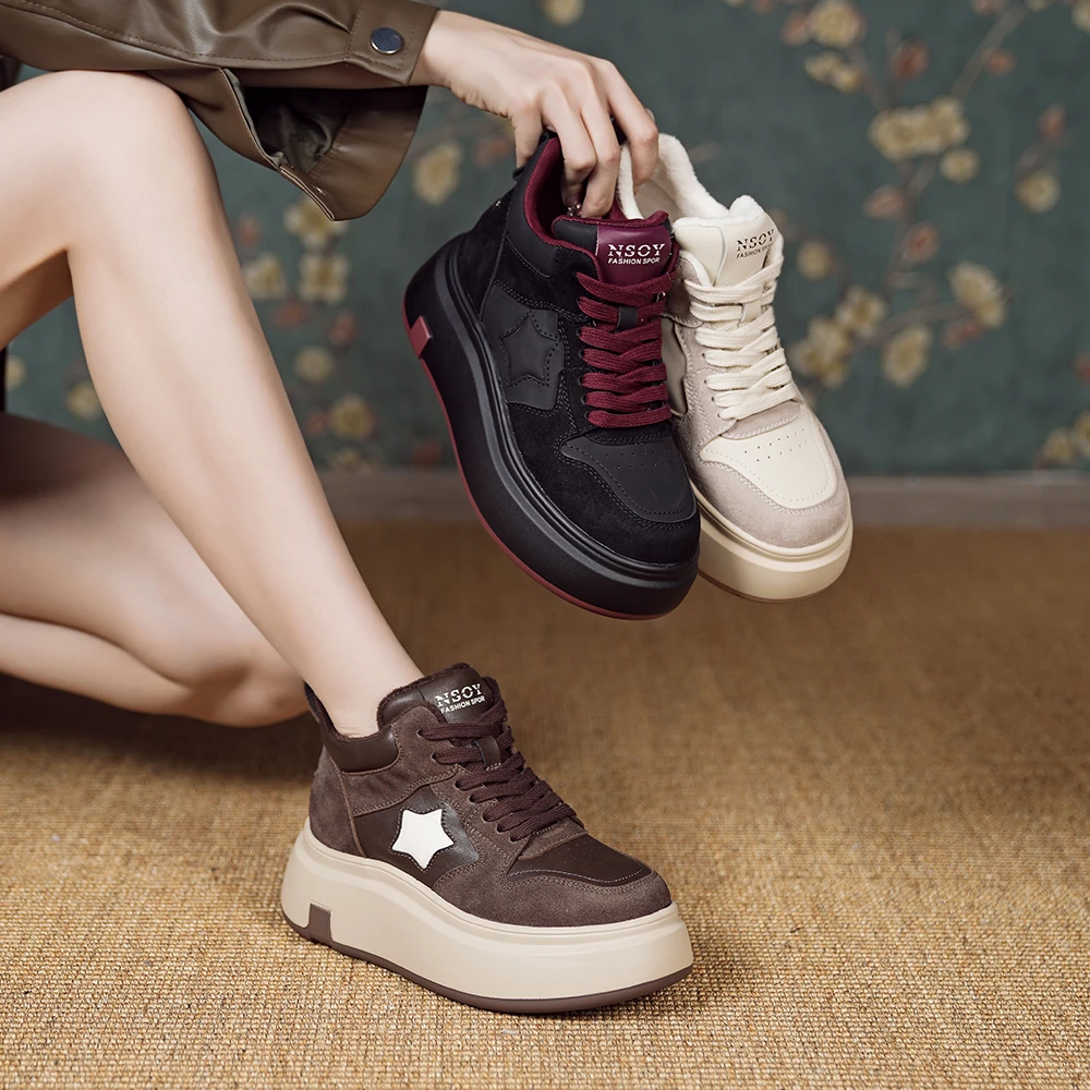 【X】高帮百搭复古鞋女款2024春夏软底新款网红休闲鞋板鞋 23775