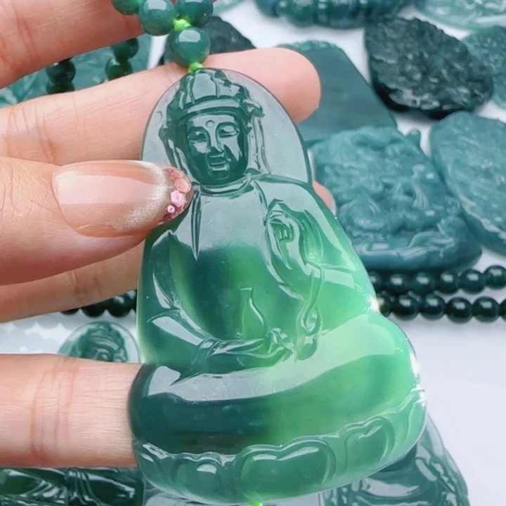 翡翠未镶嵌颈饰多样性发货天然A货翡翠