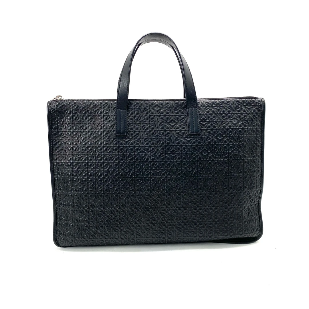 99新 LOEWE/罗意威 时尚休闲商务百搭全皮压纹公文包   尺寸40/30