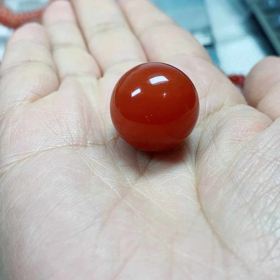 南红玛瑙未镶嵌单珠卡20