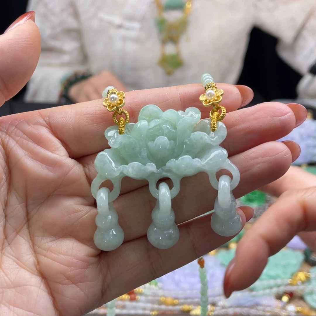 翡翠未镶嵌颈饰代编织