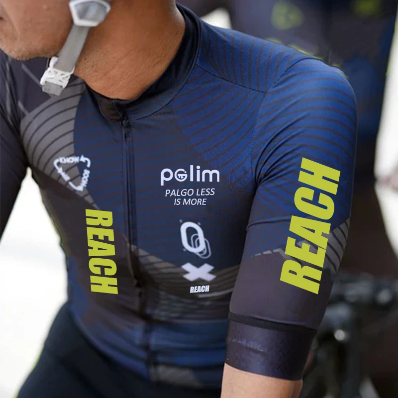 PLM春夏新款牛奶丝公路自行车短袖彩色涂鸦骑行服速干防晒男女款