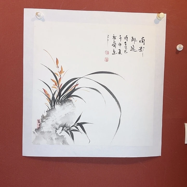 国画听兰老师花鸟