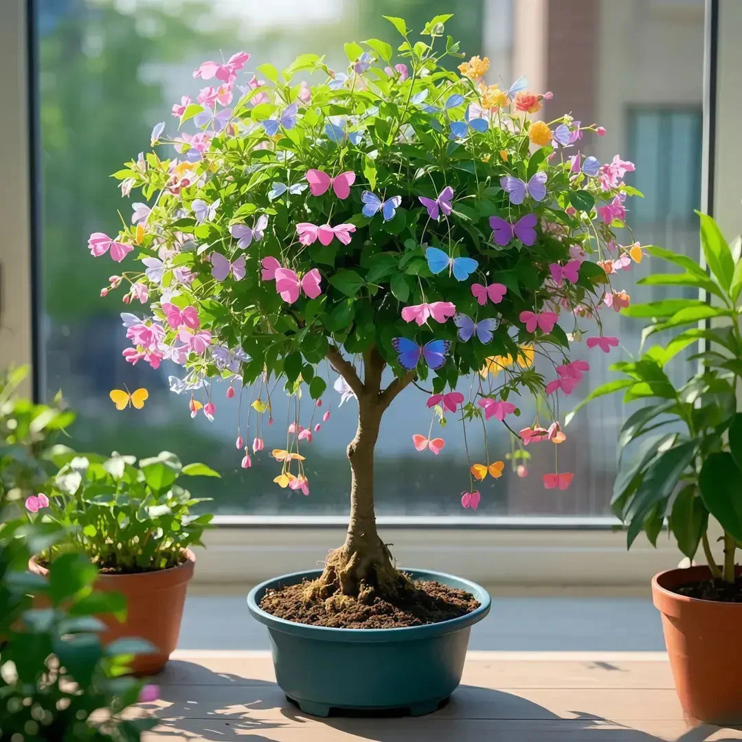 金丝吊蝴蝶树苗盆栽室内花卉绿植四季好养活耐寒耐热好养易活驱蚊