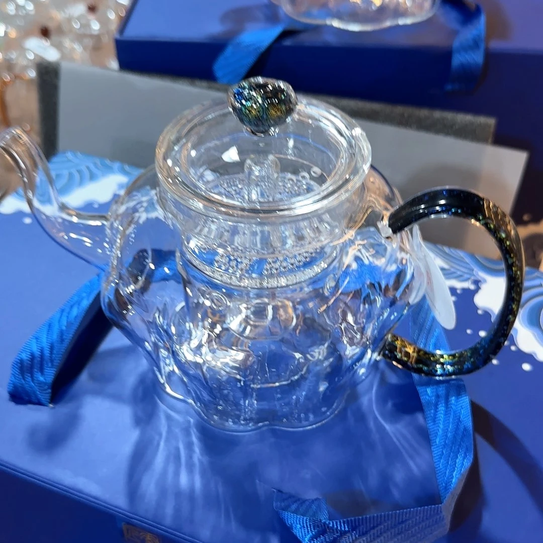 700号高硼硅彩金泡茶壶