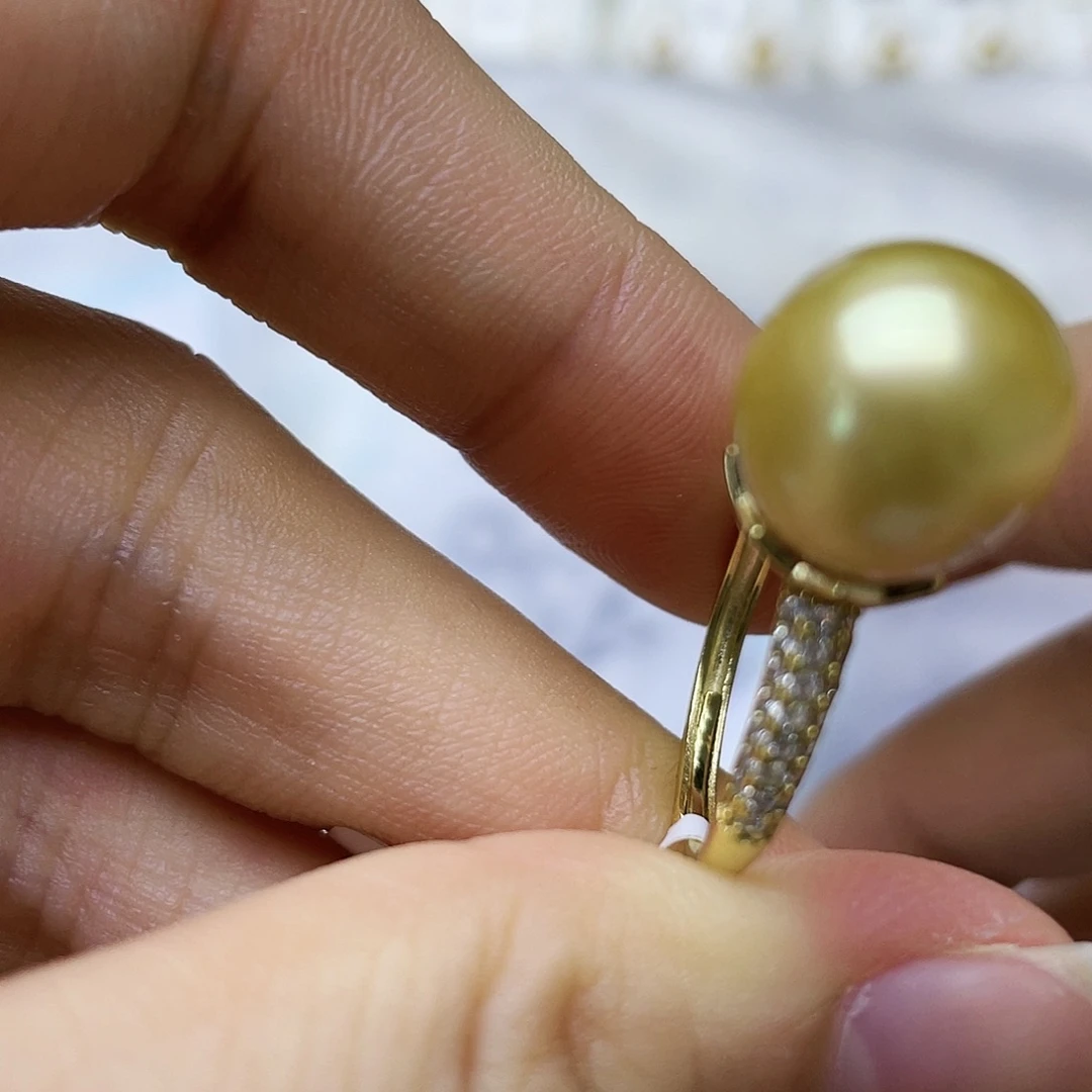 海水珍珠银S925镶嵌戒指