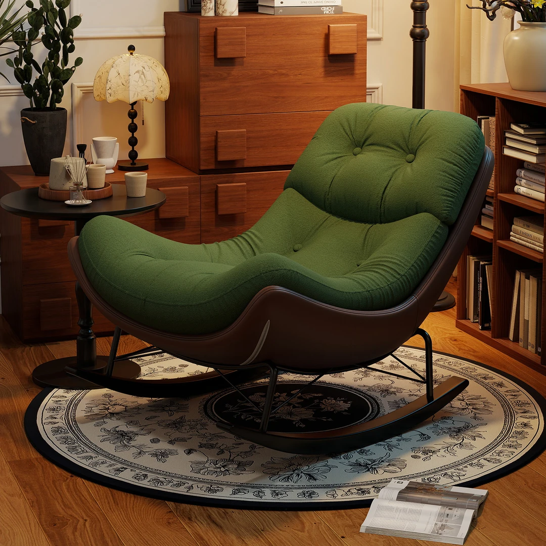 复古摇椅大人躺椅阳台家用休闲客厅懒人摇摇椅摇椅躺椅懒人椅蛋壳