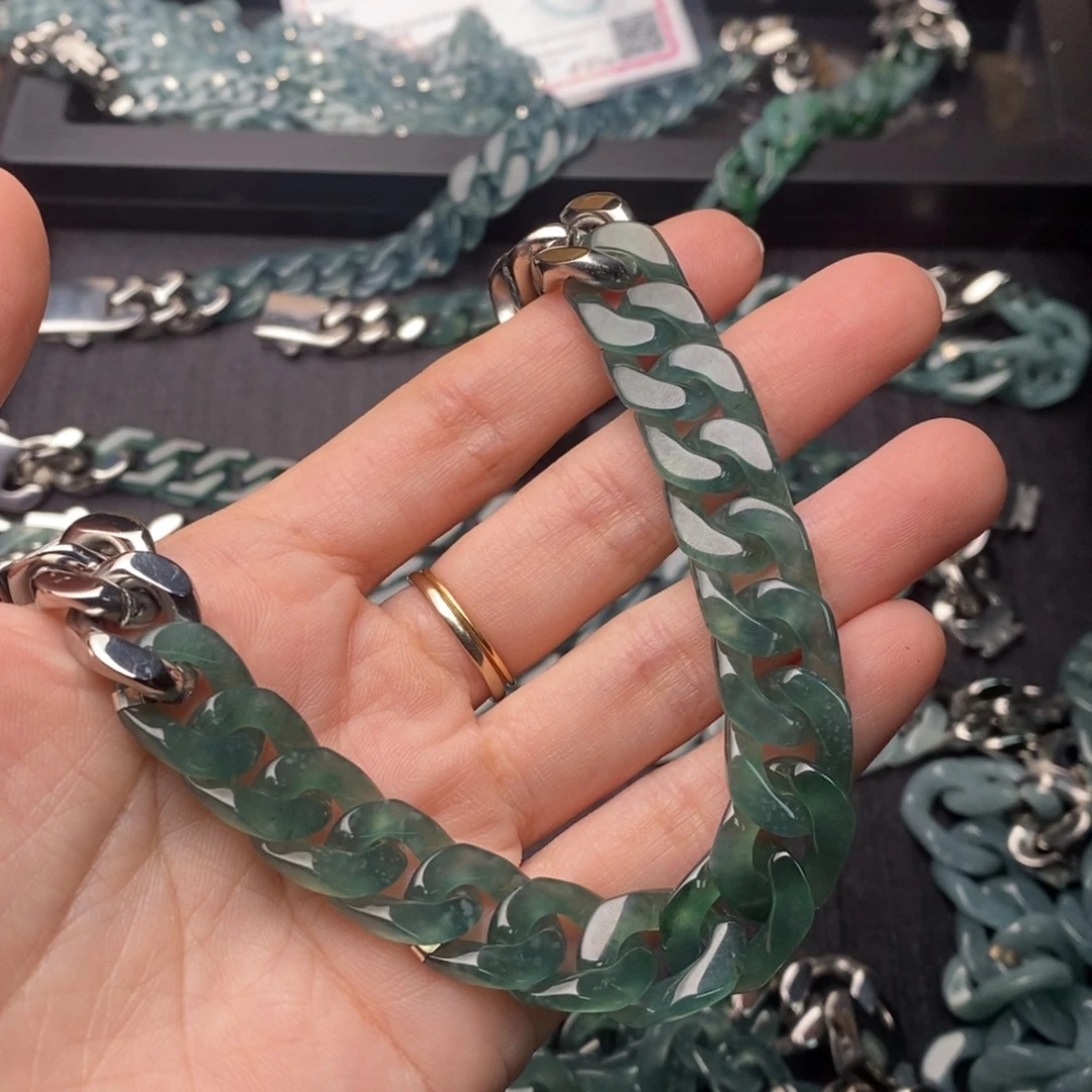 翡翠未镶嵌手链手链10003