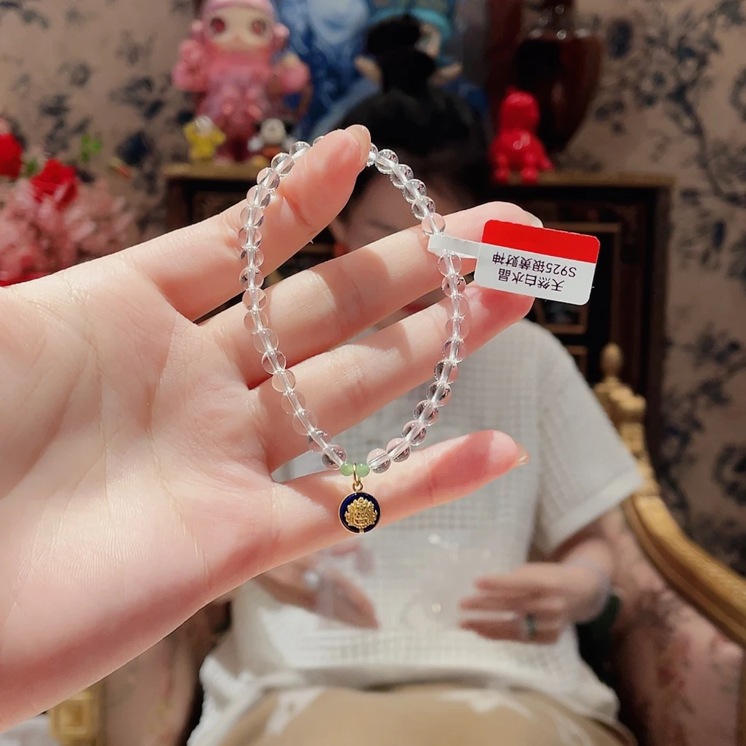 水晶手串银S925镶嵌多样性发其一