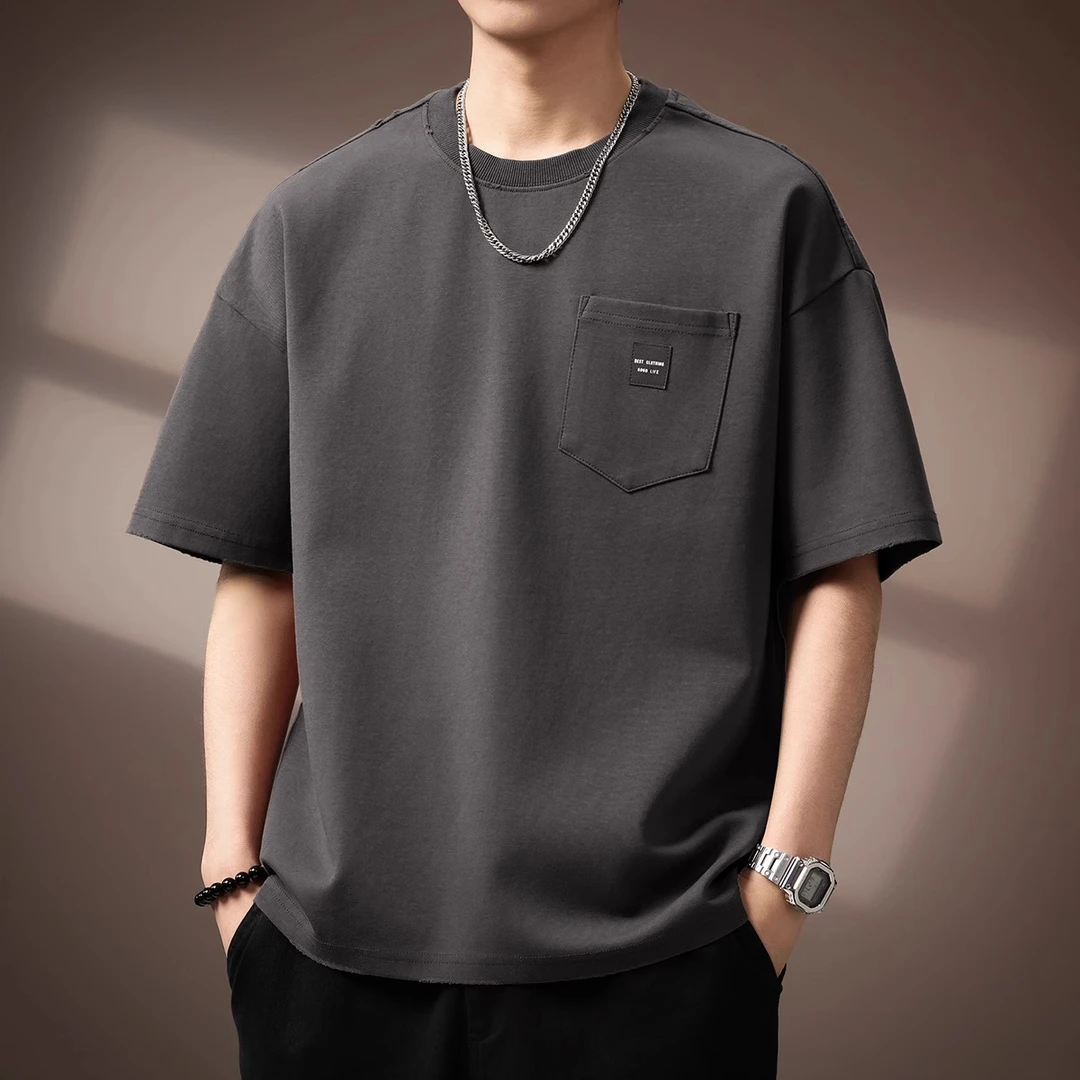 U&PURA高端美式300g重磅体恤男夏季新款潮流休闲半袖短袖T恤男