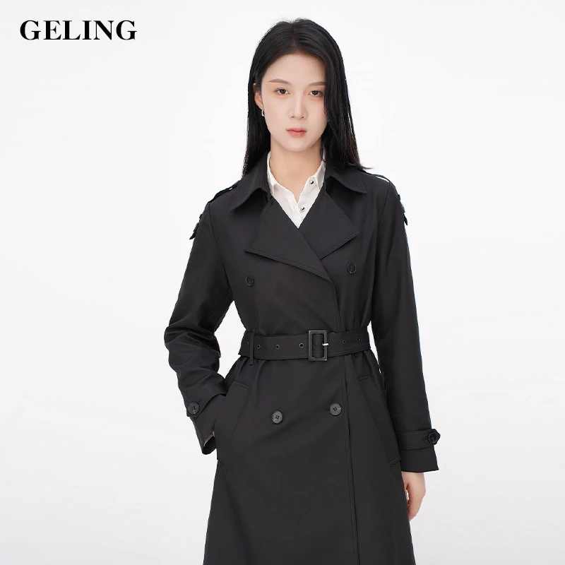 GELING/歌&玲2025新款中长款显瘦风衣外套