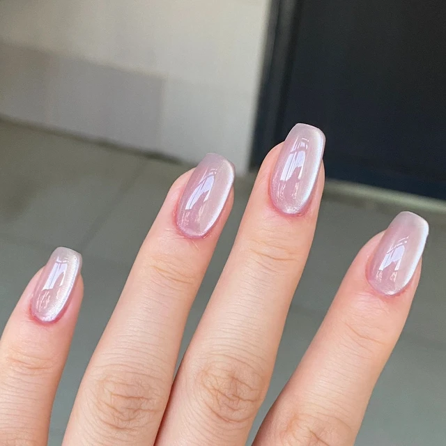 星空王子美甲白月光猫眼手工穿戴甲2026年新款高级感短款定制