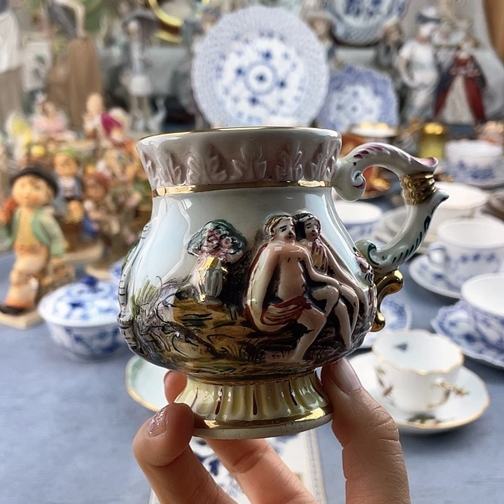 中古欧瓷瓷器小房子