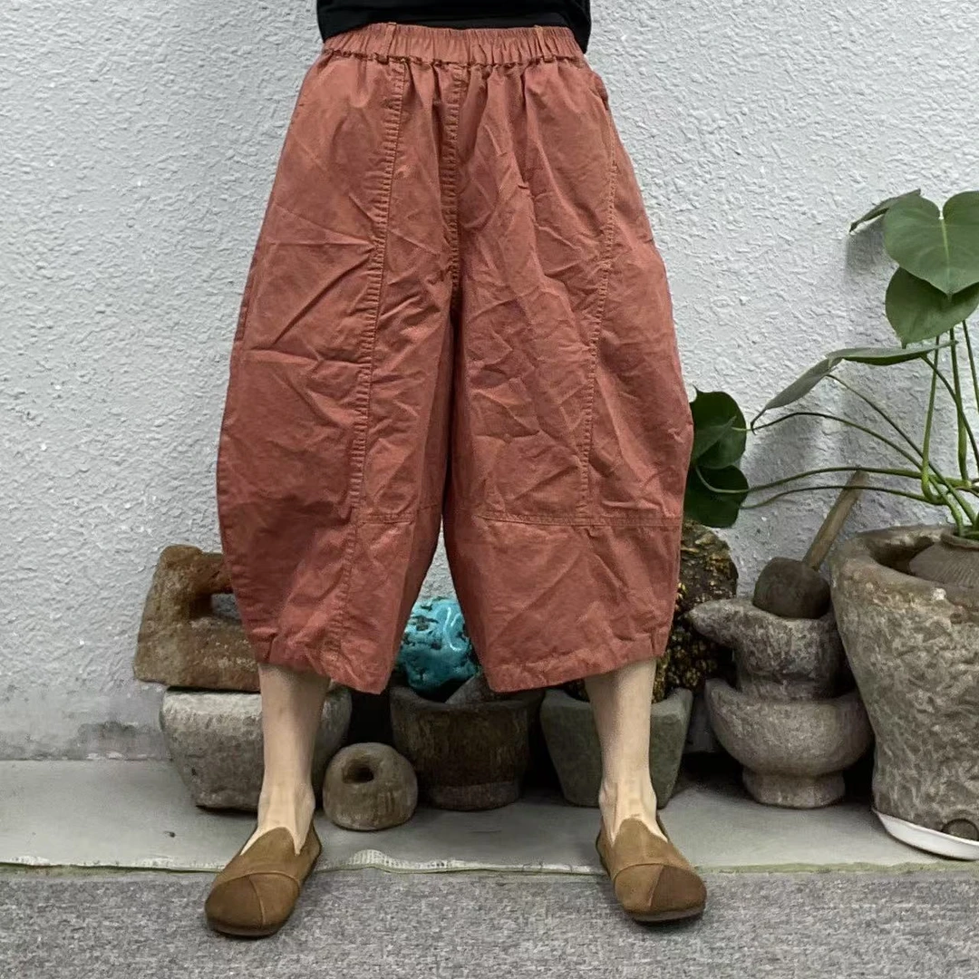 30325右腿竖经横竖走线后立体口袋水洗棉休闲裤长71臀围114脚口56