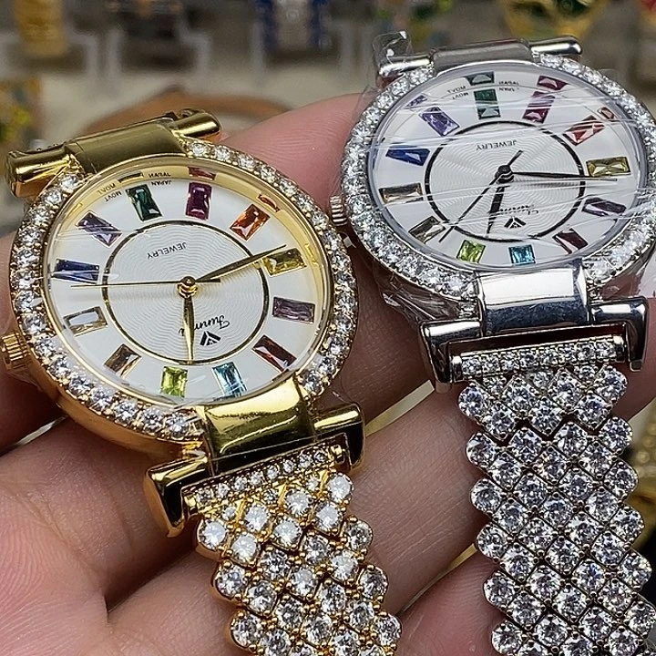 乾***年钢金属镀金石英机芯