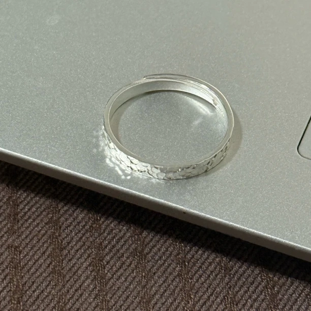 足银戒指 女士纯银戒指999.9碎冰冰