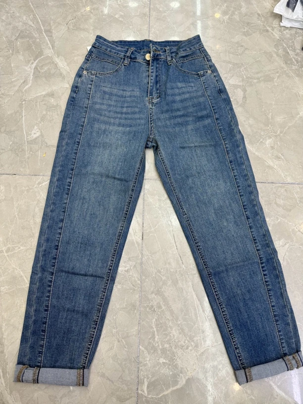 2501夏季薄款牛仔弹性老爹裤