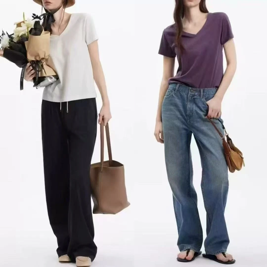 A号 紫色亚麻T A059-088