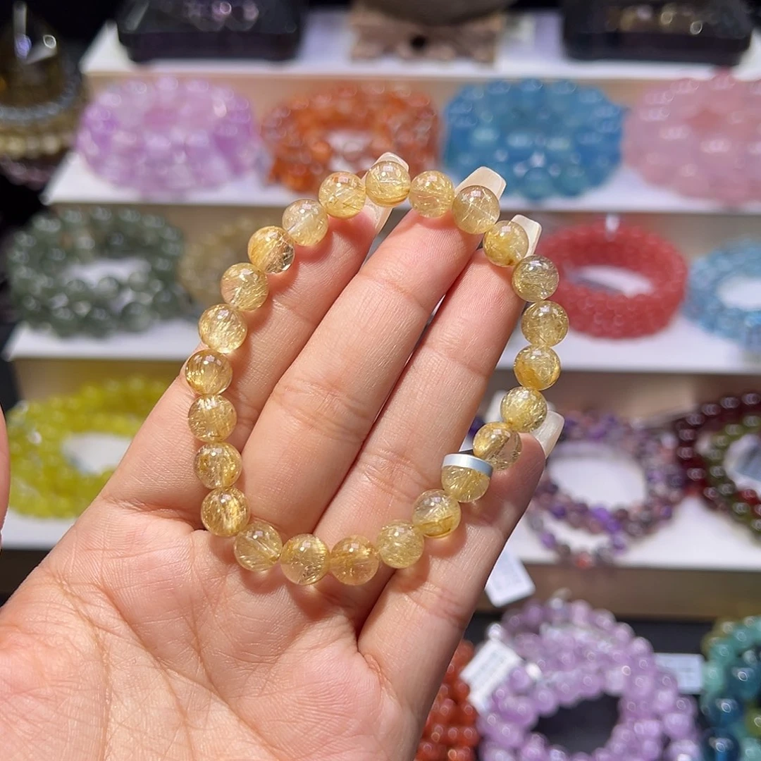 手串未镶嵌水晶金发晶8.2m m