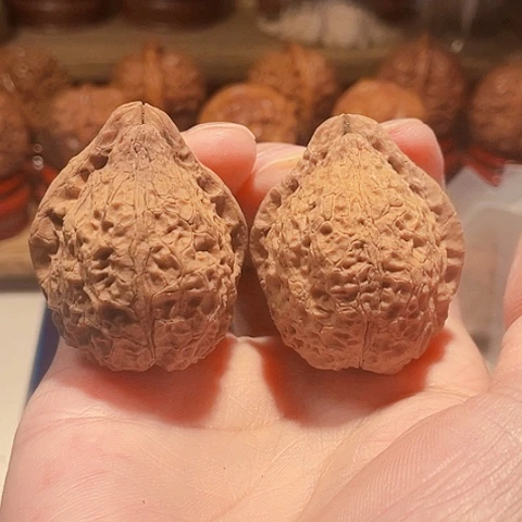 把件文玩核桃金嘴寿桃02带彩39