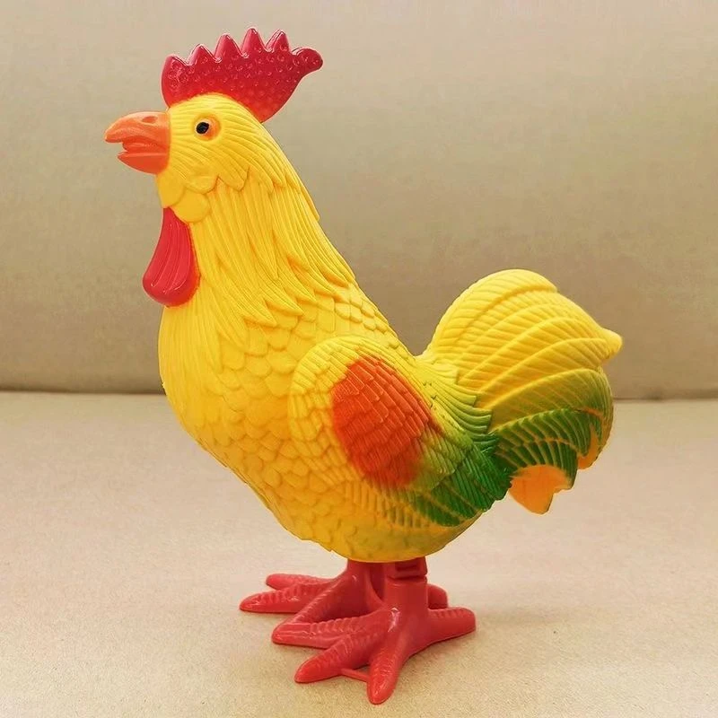 网红发条玩具上弦跳跳大公鸡仿真动物男女孩幼儿开发智力益智玩具