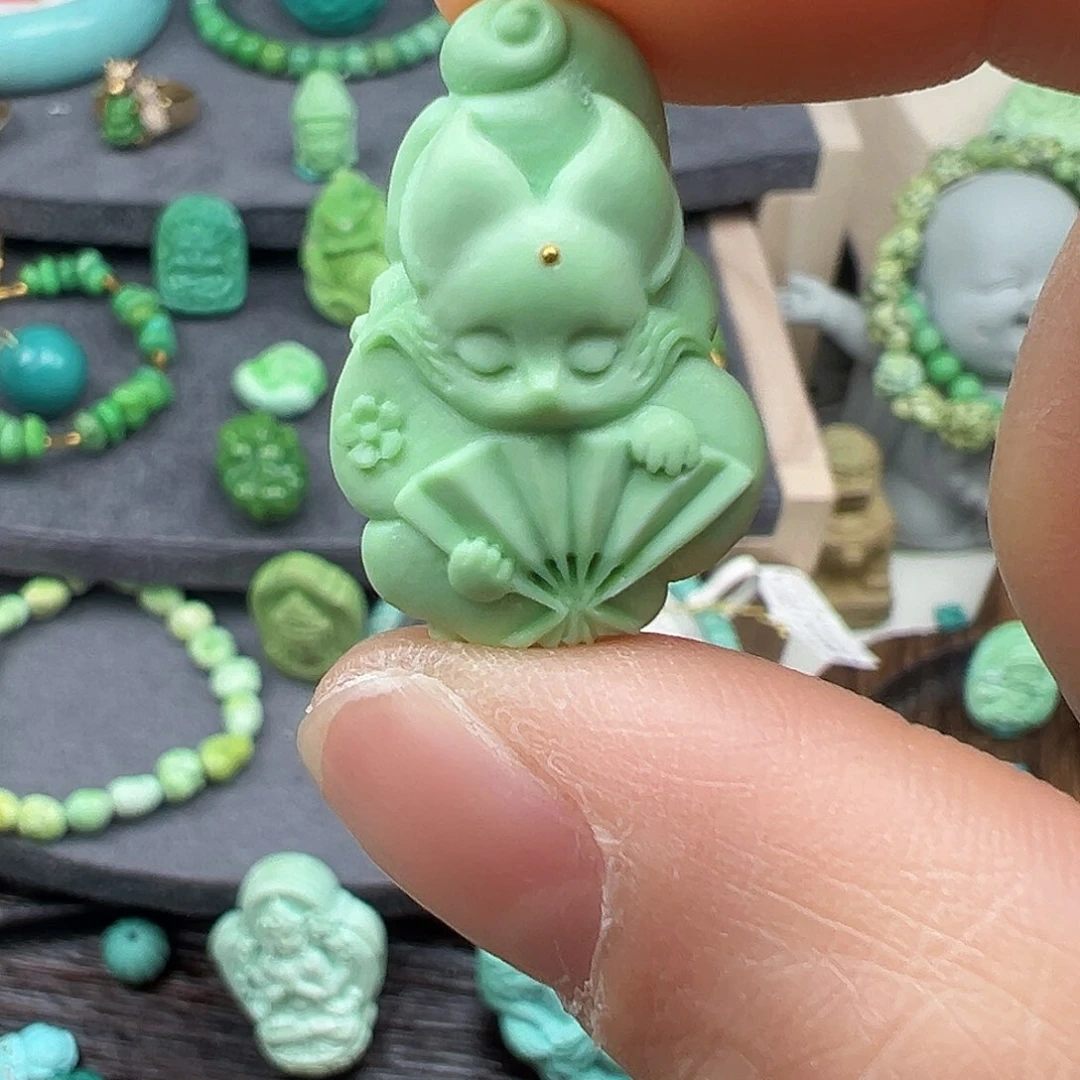 绿松石菜籽黄绿松石Z未镶嵌