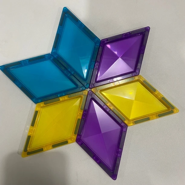 磁力片菱形 6片 颜色随机