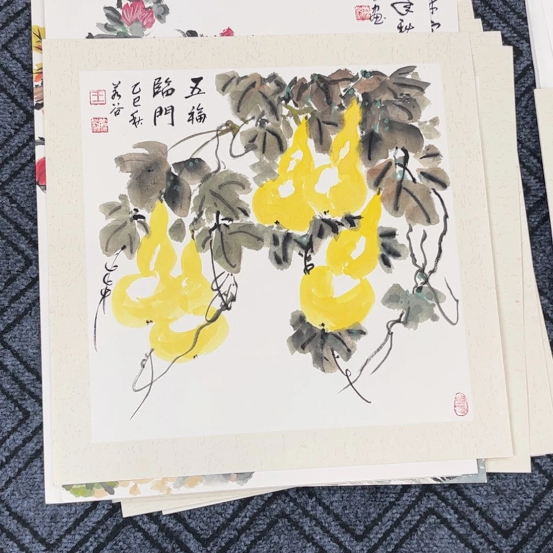 国画若谷老师三尺斗方花鸟琪