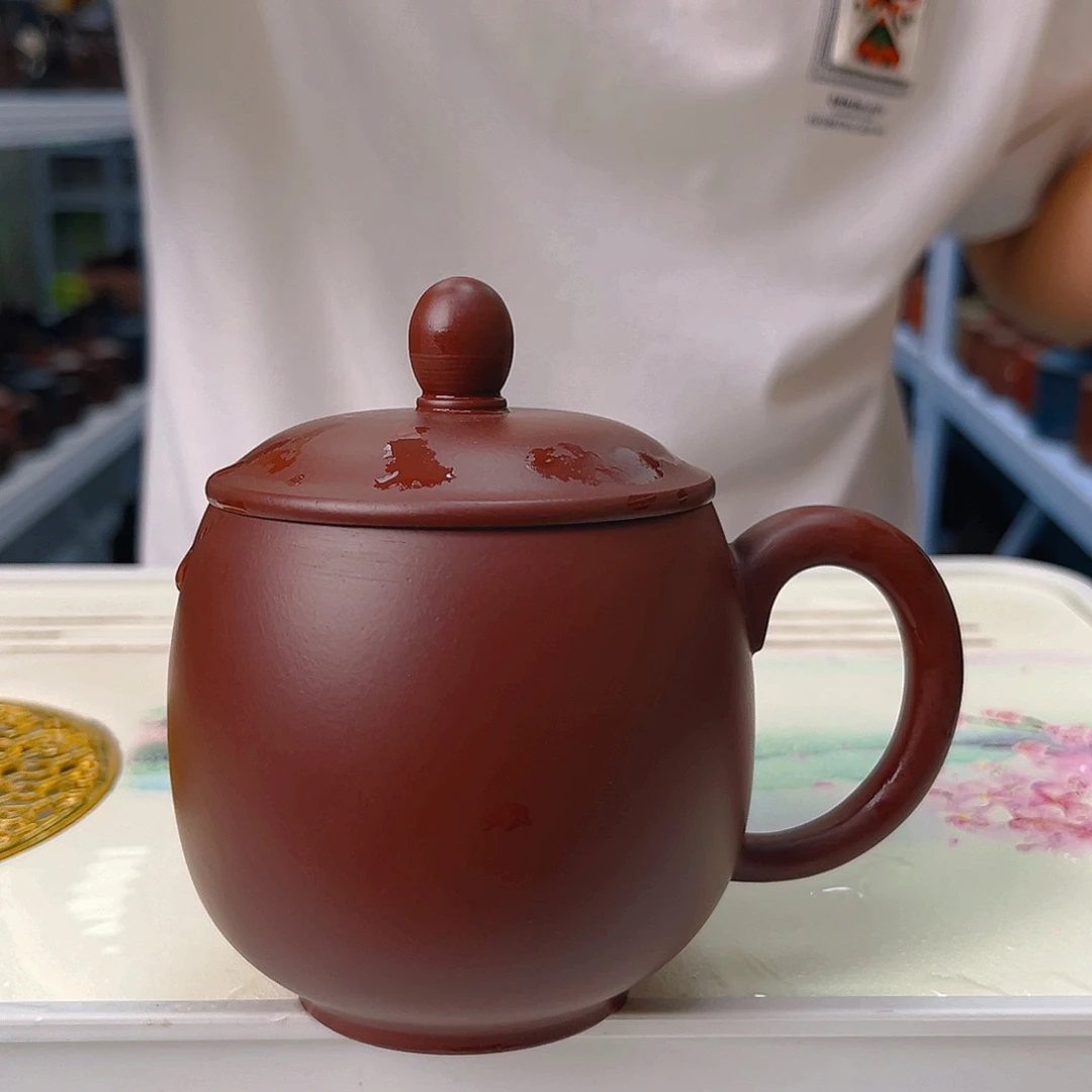 茶杯紫砂紫砂龙蛋盖杯