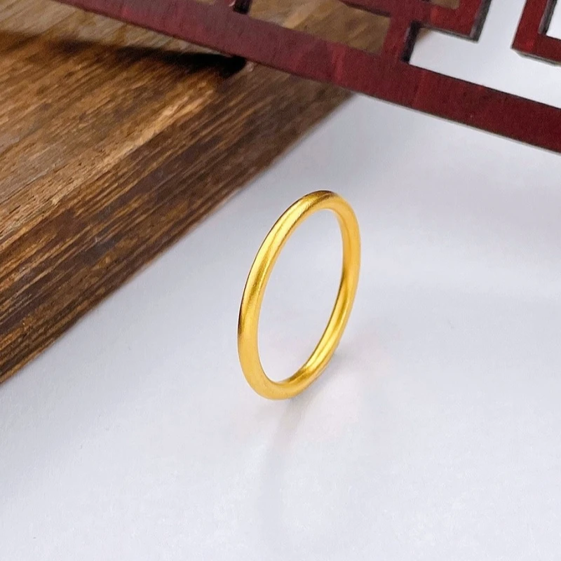 足银戒指 古法素圈戒指女细款三生三世指环实心女戒百搭送礼