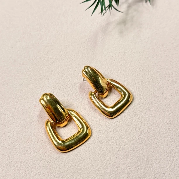 铜合金耳饰 【六六中古】孤品复古耳钉ty0623