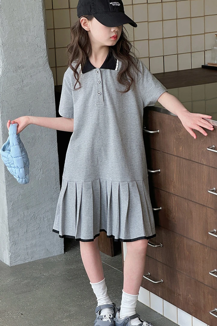 童小乖ASK&53100灰色连衣裙