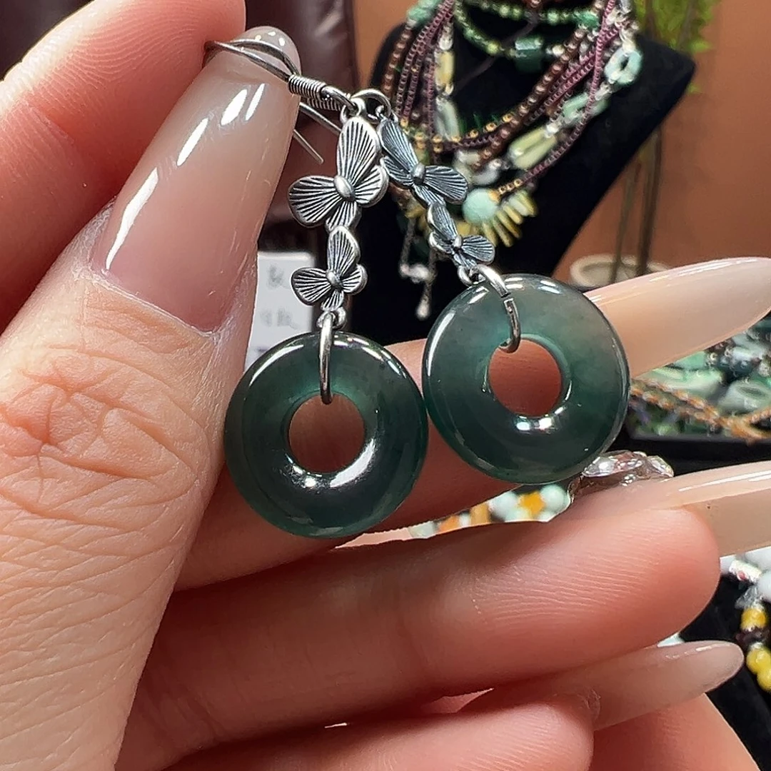 翡翠未镶嵌耳饰耳环