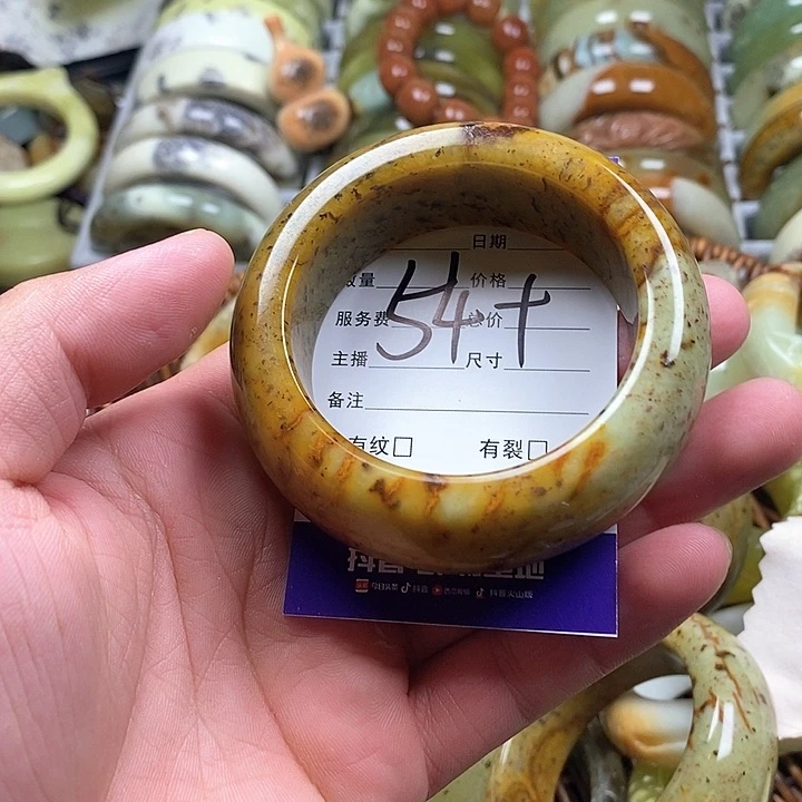 未镶嵌蛇纹石玉手镯糖****
