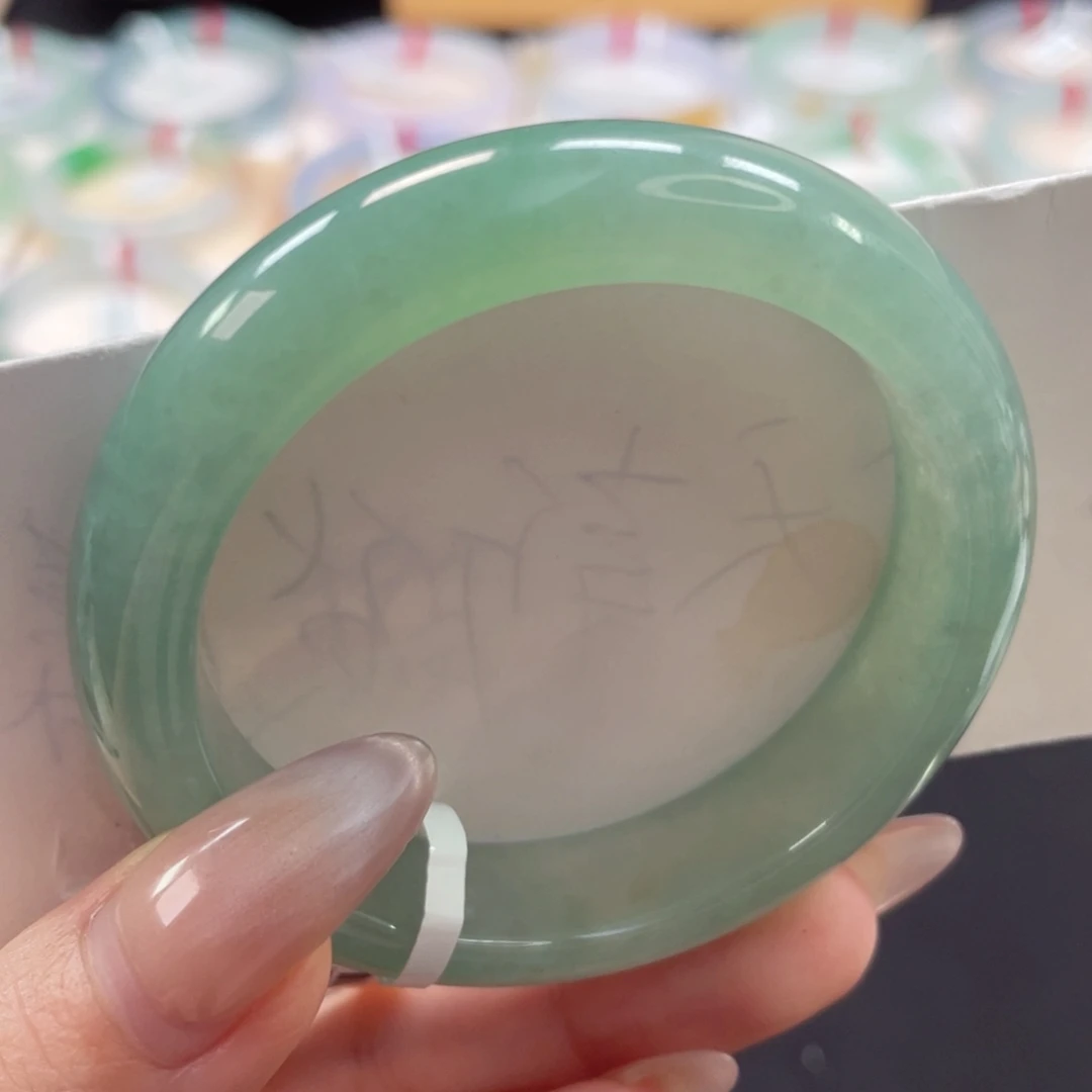 未镶嵌手镯翡翠51满色冰甜绿小万战斗机6号